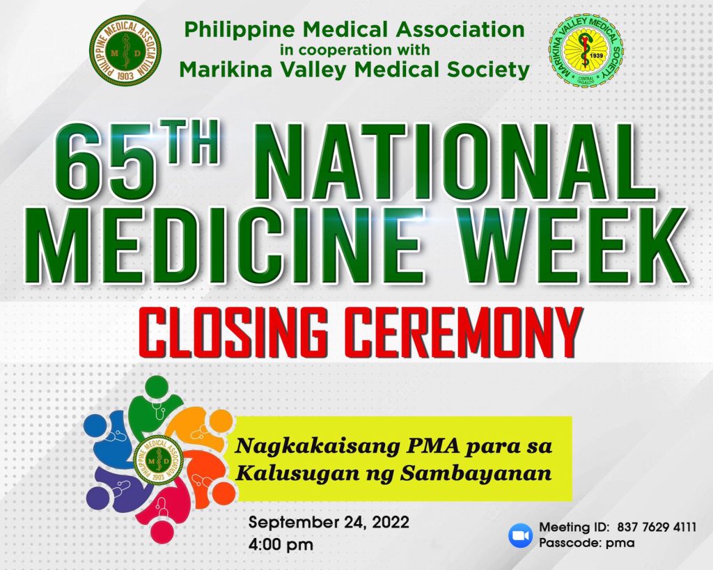 65th PMA National Medicine Week Celebration Closing Ceremony ...